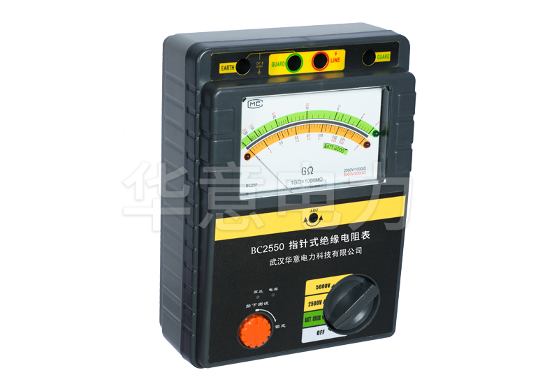 BC2550 指針式絕緣電阻表儀器主機側麵