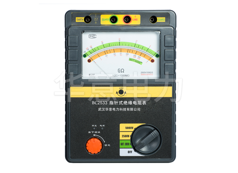 BC2550 指針式絕緣電阻表主機正麵