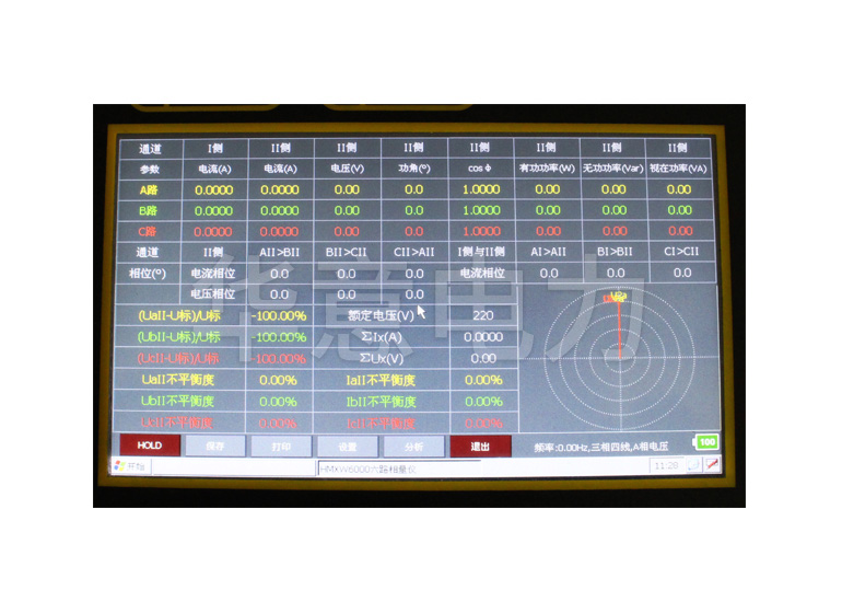 SMG6600 六路差動保護矢量分析儀儀器屏幕